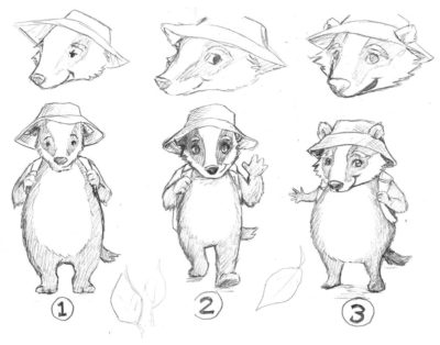 Boris the Badger childrens' book illustration