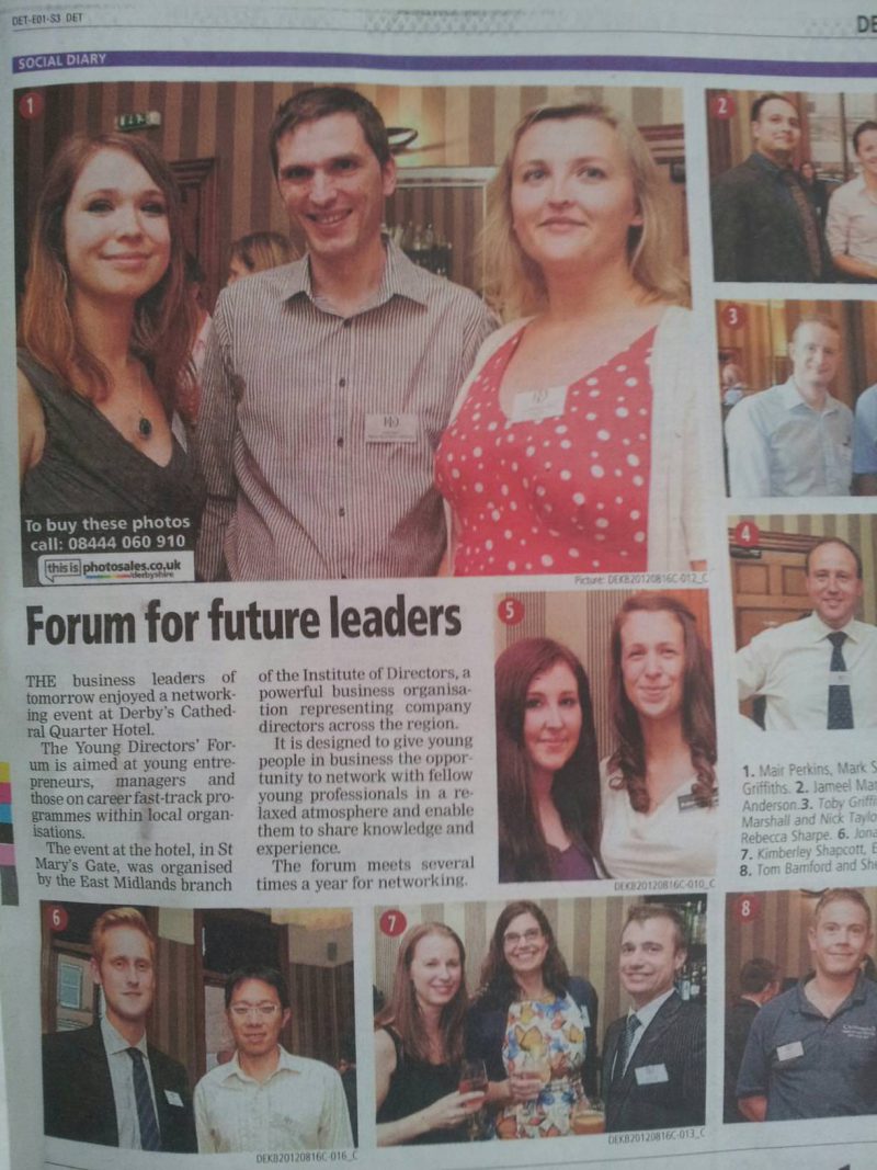 Mair Perkins YDF Young Directors Forum Derby Telegraph News