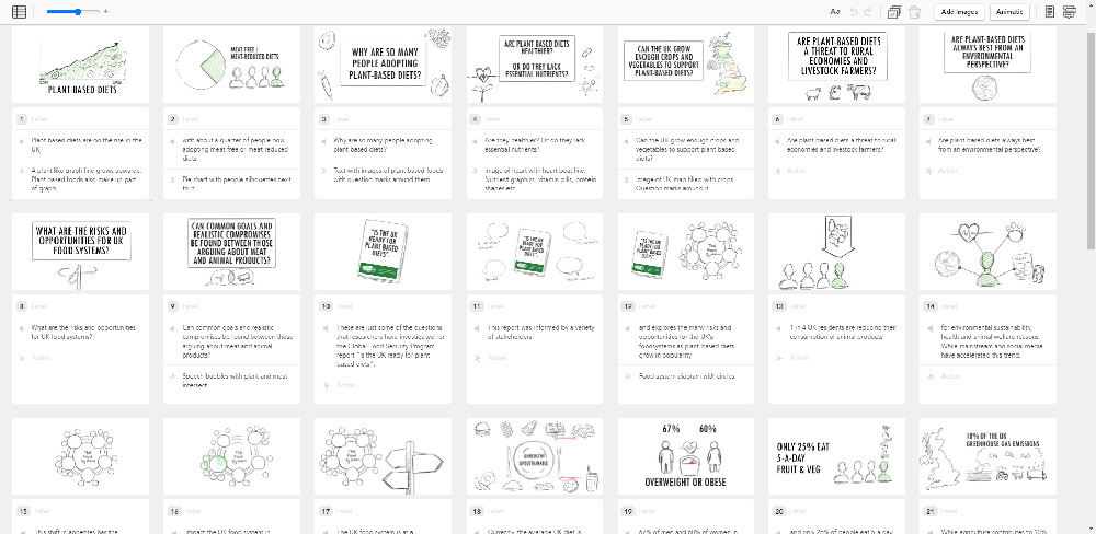 Sketched storyboards