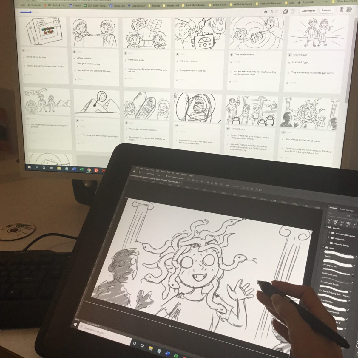 Sketching storyboards