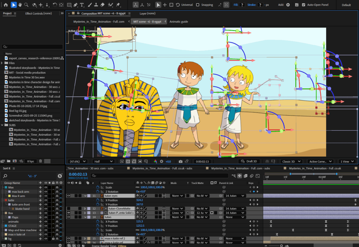 Animation scene in After Effects